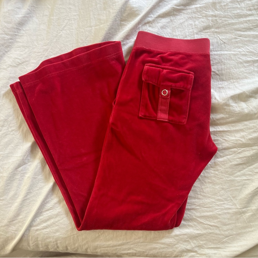 Red velvet, juicy couture, vintage sweatpants